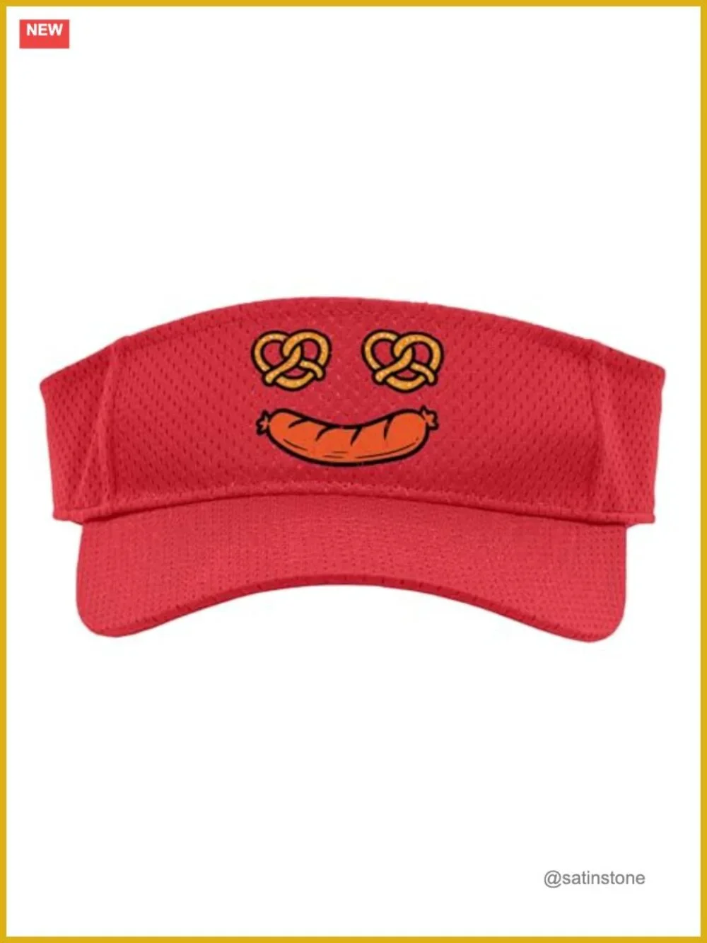 Oktoberfest Pretzel Bratwurst German Costume Sport Sun Visor Adjustable
